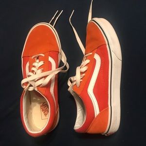Vans Kids size 6 orange old skool style shoes
